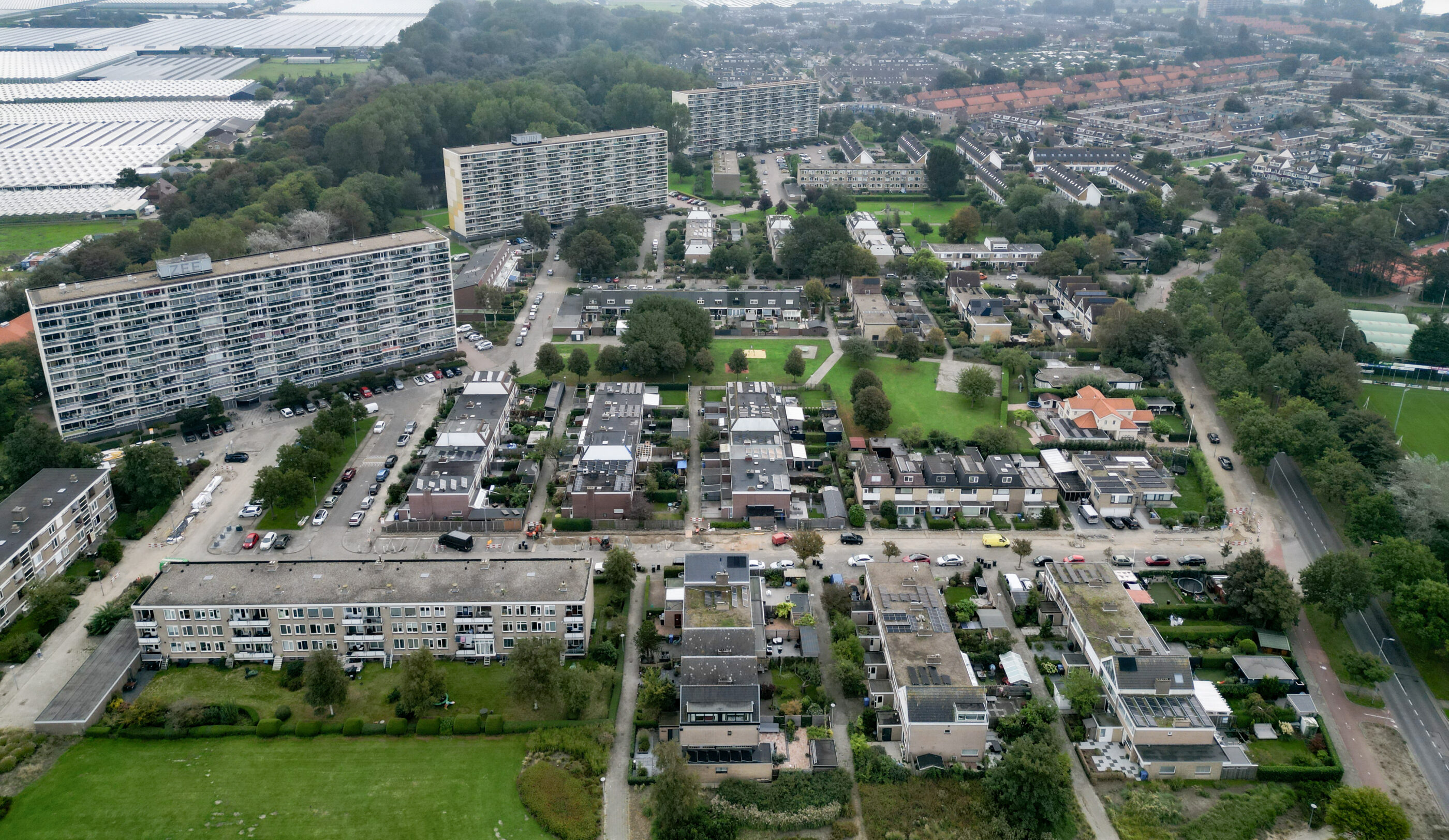 Dronefoto Presidentenwijk Hoek van Holland - Vraag hier een SSK Raming aan